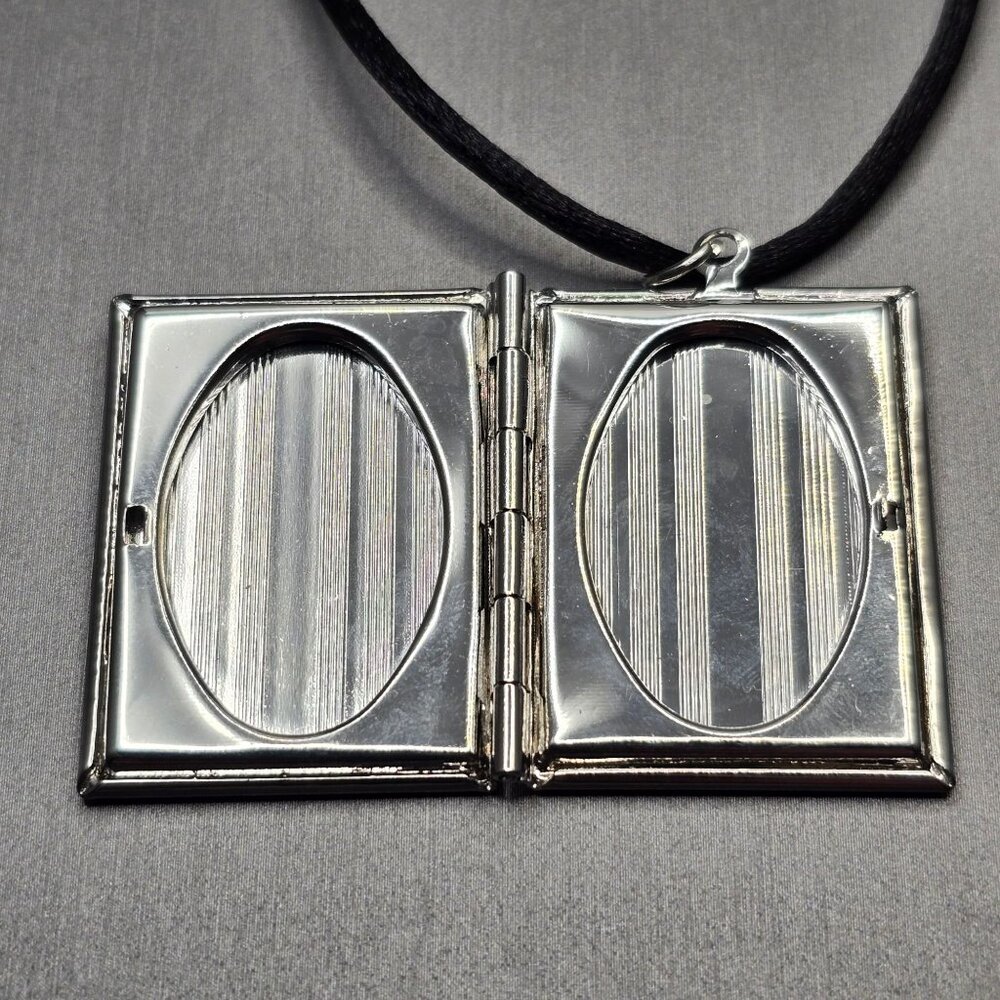 Jane Eyre Book Locket Necklace 22" Silver Plated Pendant w/ 925 Chain - Picture 3 of 9